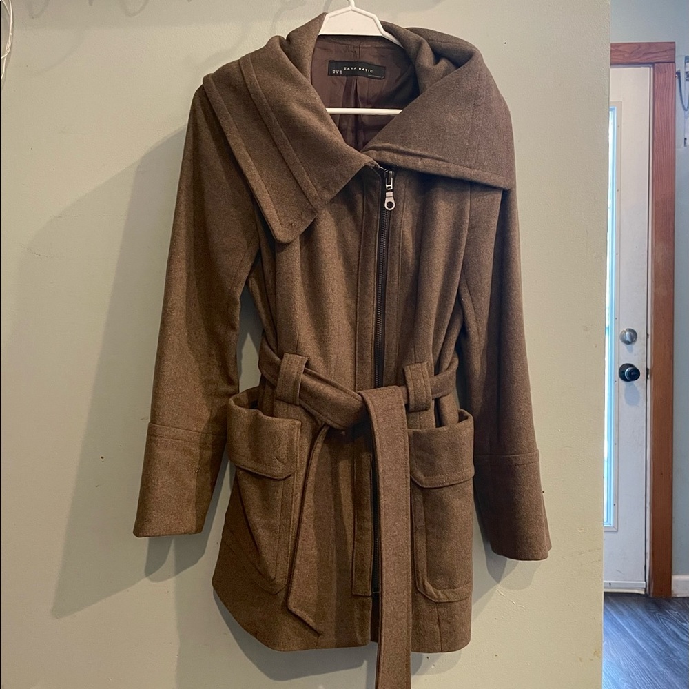Zara Basic Wool Blend Coat